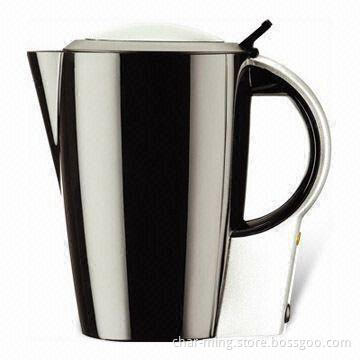 Electric Coffee Maker with Lid or Spout Filling, Dual Indicators and 250W Power